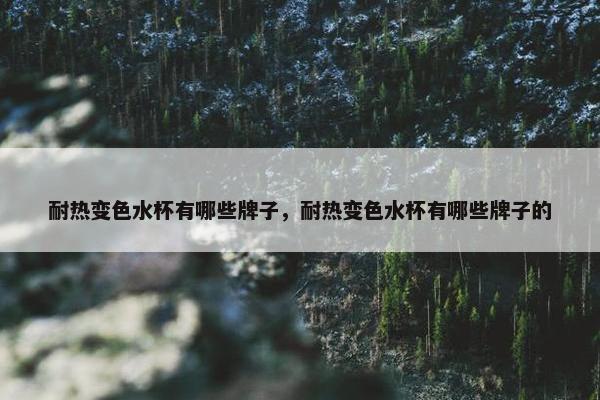 耐热变色水杯有哪些牌子，耐热变色水杯有哪些牌子的