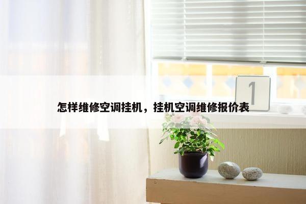 怎样维修空调挂机，挂机空调维修报价表