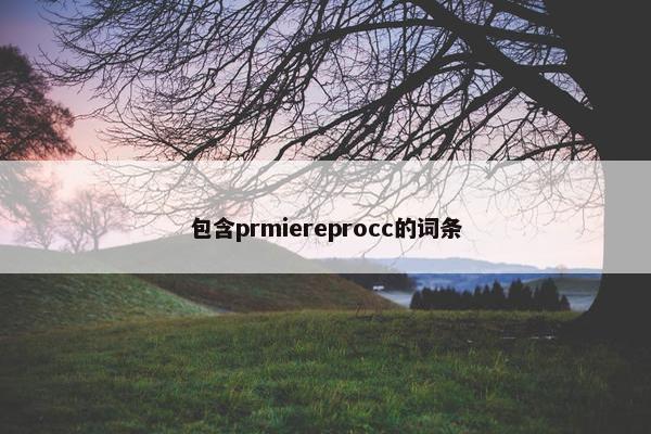 包含prmiereprocc的词条