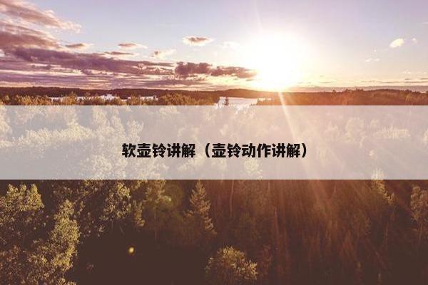 软壶铃讲解（壶铃动作讲解）