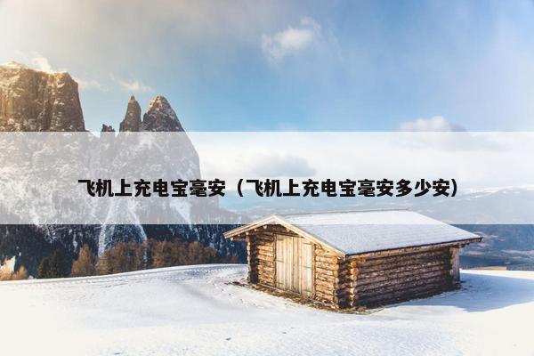 飞机上充电宝毫安（飞机上充电宝毫安多少安）