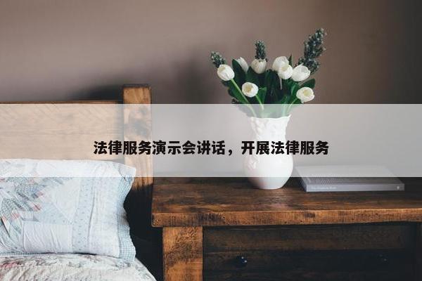 法律服务演示会讲话，开展法律服务