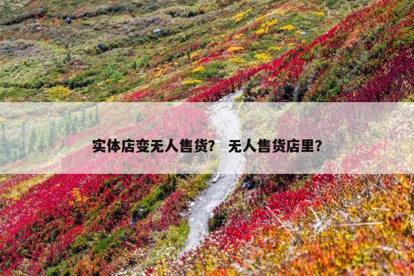 实体店变无人售货？ 无人售货店里？