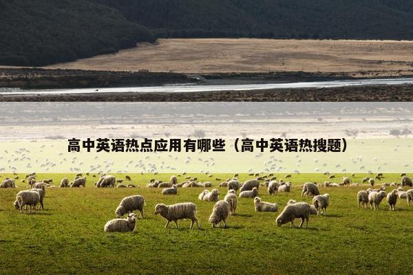 高中英语热点应用有哪些（高中英语热搜题）