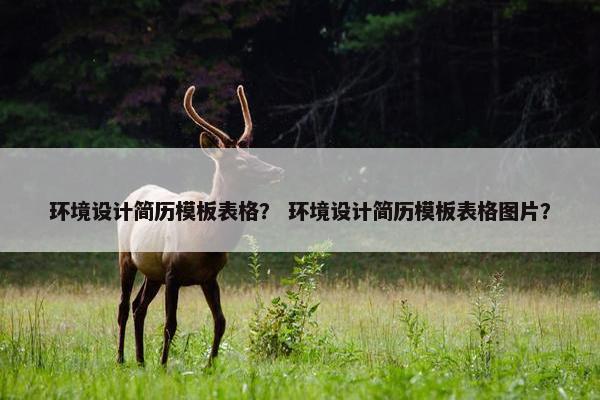 环境设计简历模板表格？ 环境设计简历模板表格图片？