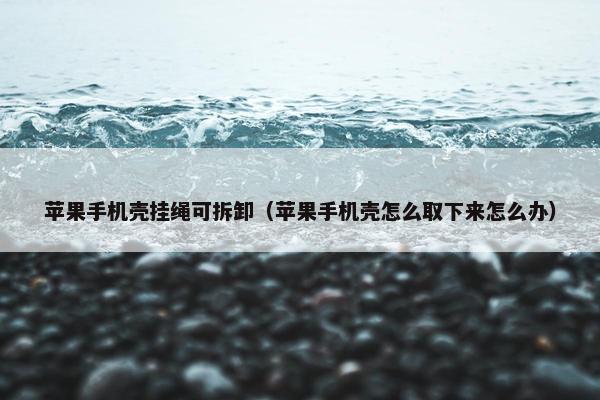 苹果手机壳挂绳可拆卸（苹果手机壳怎么取下来怎么办）