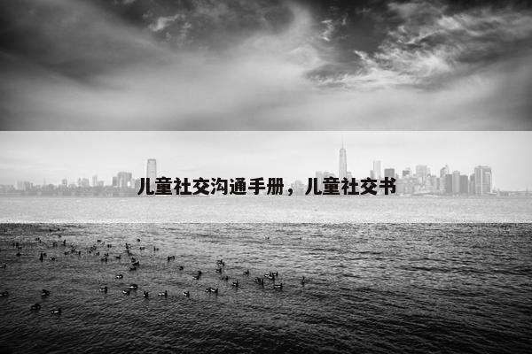 儿童社交沟通手册，儿童社交书