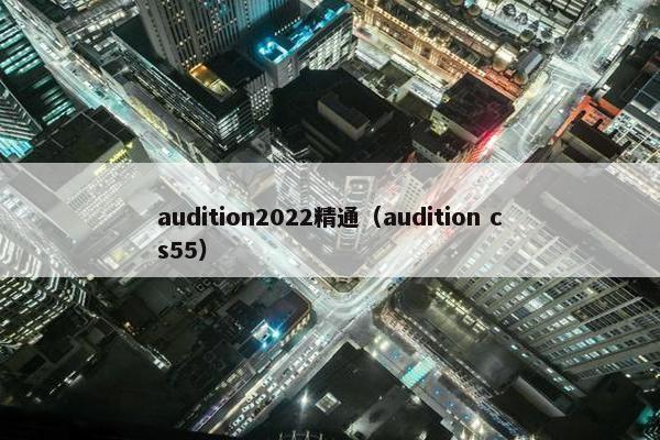 audition2022精通（audition cs55）
