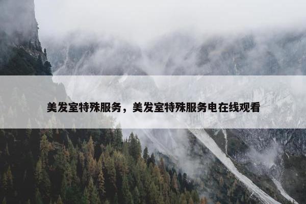 美发室特殊服务，美发室特殊服务电在线观看