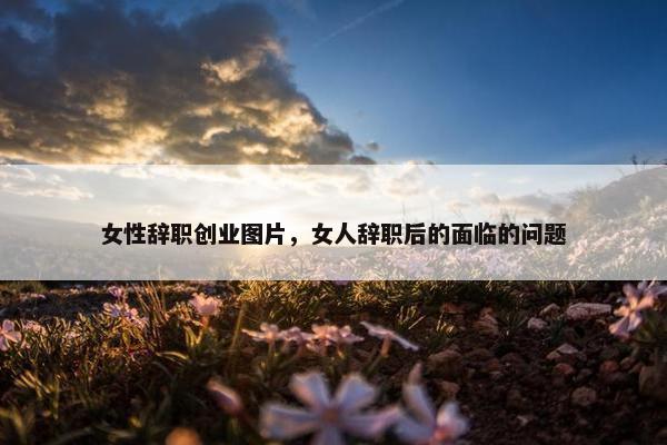 女性辞职创业图片，女人辞职后的面临的问题