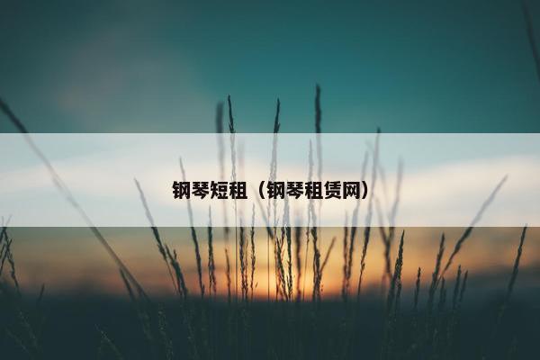 钢琴短租（钢琴租赁网）