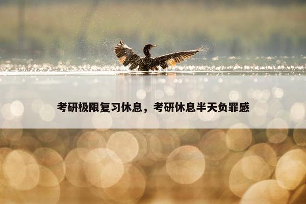 考研极限复习休息，考研休息半天负罪感