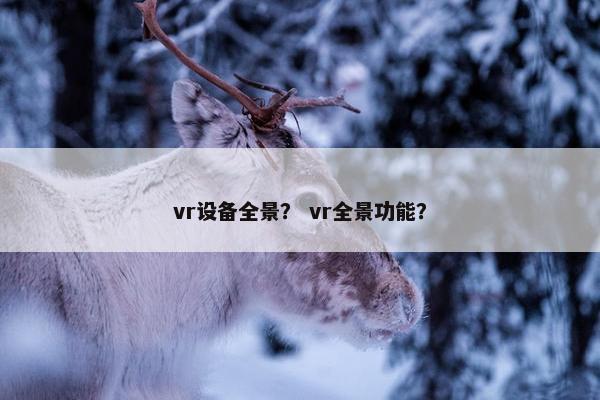 vr设备全景？ vr全景功能？