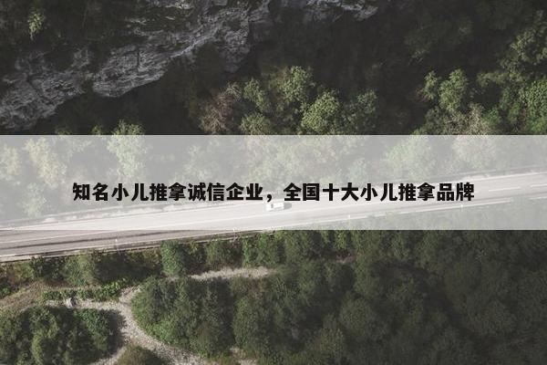 知名小儿推拿诚信企业，全国十大小儿推拿品牌