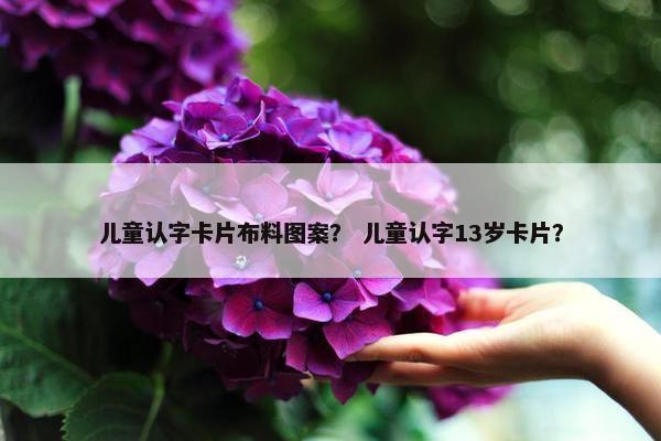 儿童认字卡片布料图案？ 儿童认字13岁卡片？