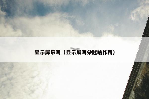 显示屏采耳（显示屏耳朵起啥作用）