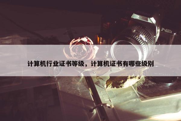 计算机行业证书等级，计算机证书有哪些级别