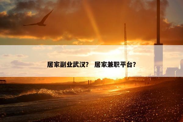 居家副业武汉？ 居家兼职平台？