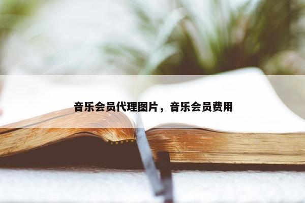 音乐会员代理图片，音乐会员费用