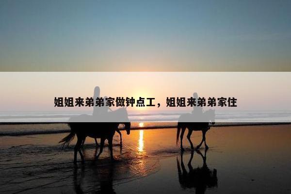 姐姐来弟弟家做钟点工，姐姐来弟弟家住