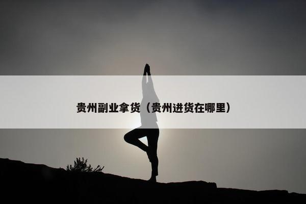 贵州副业拿货（贵州进货在哪里）