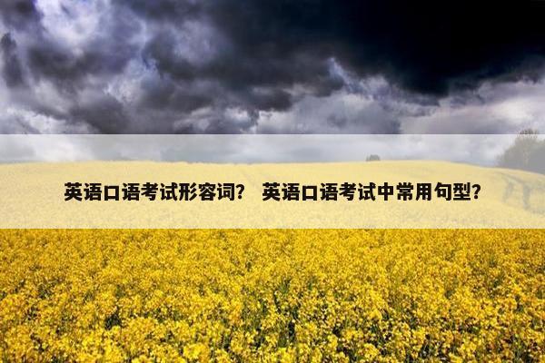 英语口语考试形容词？ 英语口语考试中常用句型？