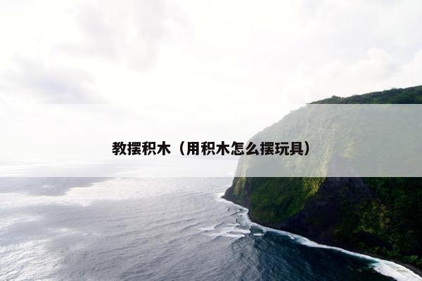 教摆积木（用积木怎么摆玩具）