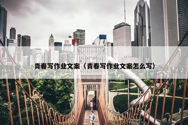 青春写作业文案（青春写作业文案怎么写）