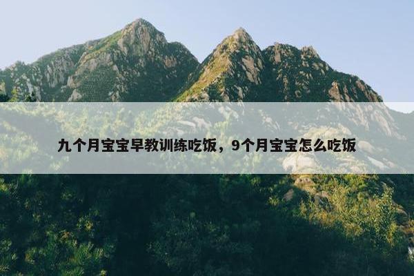 九个月宝宝早教训练吃饭，9个月宝宝怎么吃饭