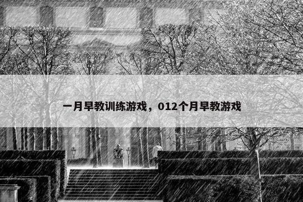 一月早教训练游戏，012个月早教游戏