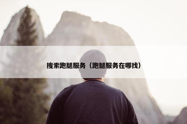 搜索跑腿服务（跑腿服务在哪找）