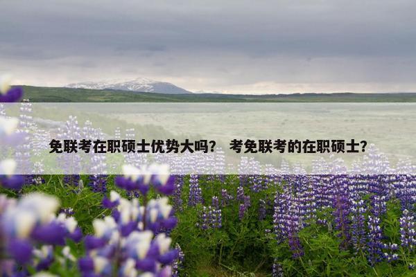 免联考在职硕士优势大吗？ 考免联考的在职硕士？