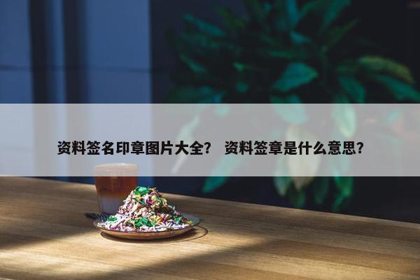 资料签名印章图片大全？ 资料签章是什么意思？