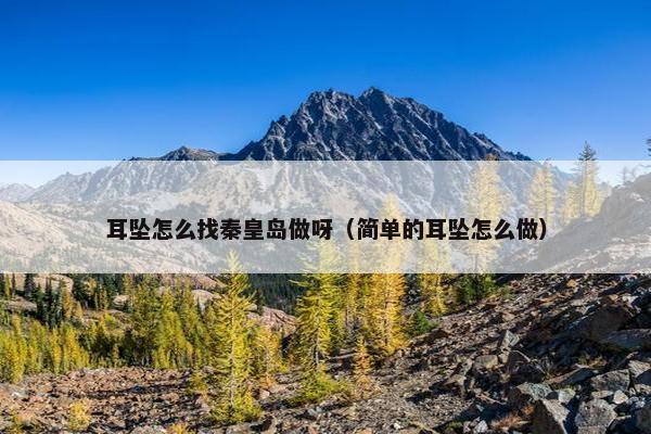 耳坠怎么找秦皇岛做呀（简单的耳坠怎么做）