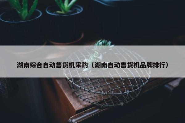 湖南综合自动售货机采购（湖南自动售货机品牌排行）