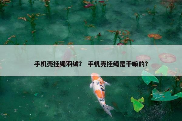 手机壳挂绳羽绒？ 手机壳挂绳是干嘛的？