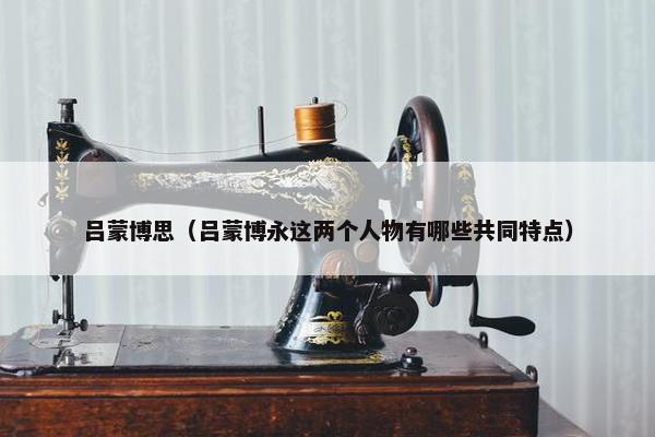 吕蒙博思（吕蒙博永这两个人物有哪些共同特点）