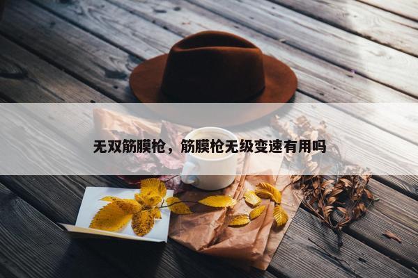 无双筋膜枪，筋膜枪无级变速有用吗