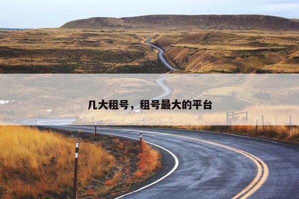 几大租号，租号最大的平台