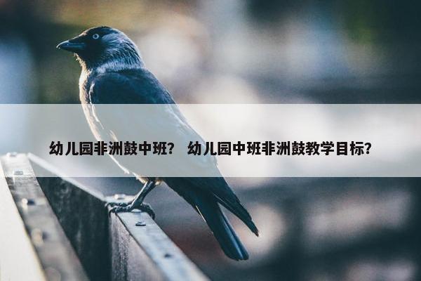 幼儿园非洲鼓中班？ 幼儿园中班非洲鼓教学目标？