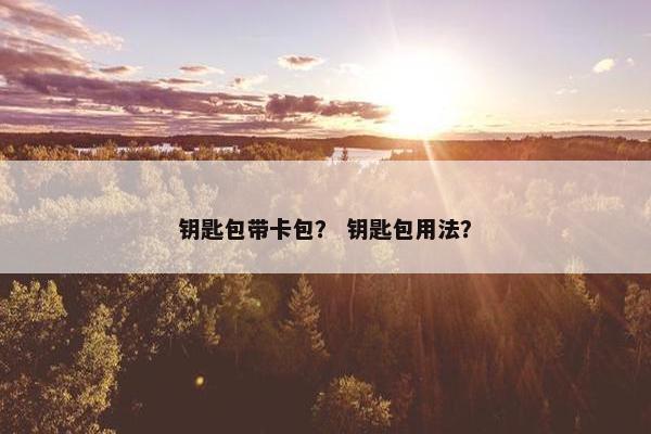 钥匙包带卡包？ 钥匙包用法？
