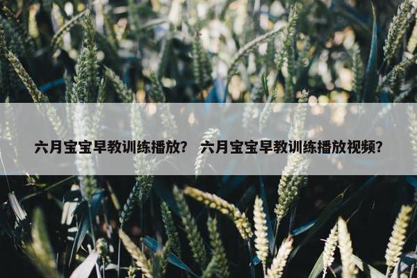六月宝宝早教训练播放？ 六月宝宝早教训练播放视频？