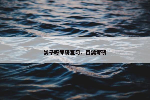 鸽子呀考研复习，百鸽考研
