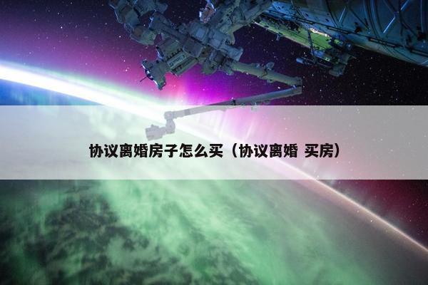 协议离婚房子怎么买（协议离婚 买房）