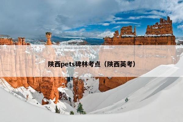 陕西pets碑林考点（陕西英考）