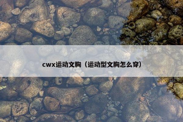 cwx运动文胸（运动型文胸怎么穿）