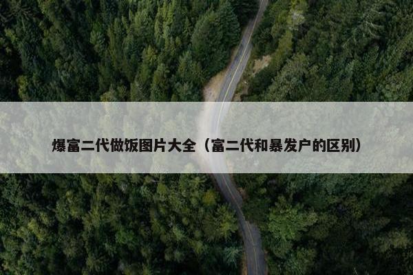爆富二代做饭图片大全（富二代和暴发户的区别）