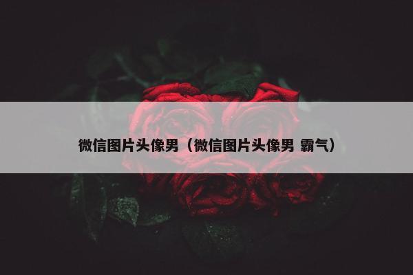 微信图片头像男（微信图片头像男 霸气）