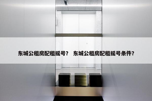 东城公租房配租摇号？ 东城公租房配租摇号条件？