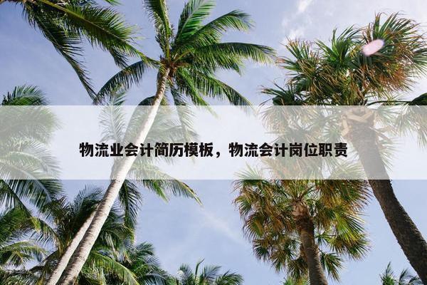 物流业会计简历模板，物流会计岗位职责